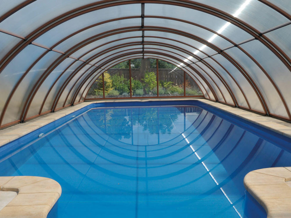 پوشش استخر با پلی کربنات دوجداره