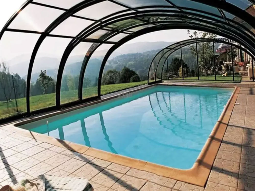 پوشش دور استخر با ورق پلی کربنات تخت